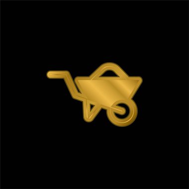 Barrow altın kaplama metalik simge veya logo vektörü