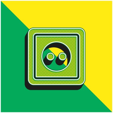 Big Socket Green and yellow modern 3d vector icon logo clipart