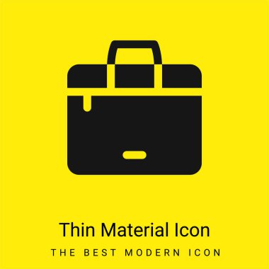 Evrak çantası en az parlak sarı madde simgesi