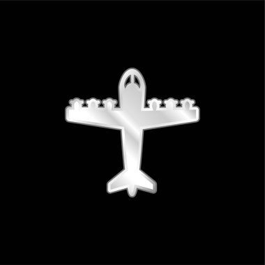 Bombardıman gümüş kaplama metalik simge