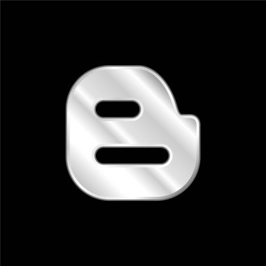 Blogger Big Logo gümüş kaplama metalik simge