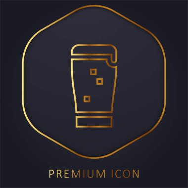 Black Beer altın çizgisi prim logosu veya simgesi