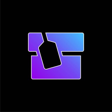 Etiket mavi gradyan vektör simgesiyle Kutu