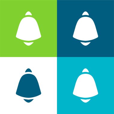 Alarm Çanı Düz 4 renk en küçük simge seti