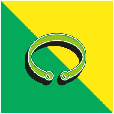 Bangle Green and yellow modern 3d vector icon logo clipart