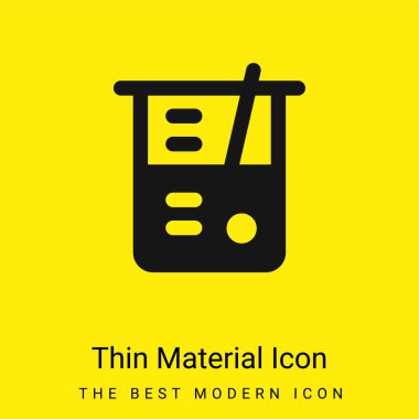 Beher minimumda parlak sarı madde simgesi