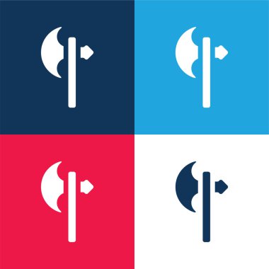 Mavi ve kırmızı dört renk en küçük simge kümesi