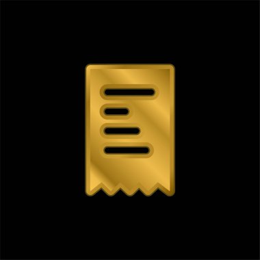 Altın kaplama metalik simge veya logo vektörü