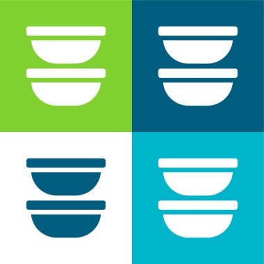 Bowl Düz 4 renk en küçük simge kümesi