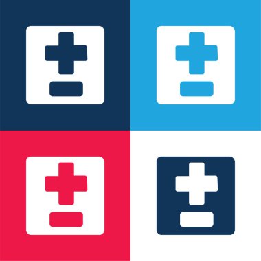 Sembolleri Mavi ve Kırmızı olarak Ekle Ve Çıkar En düşük simge kümesi