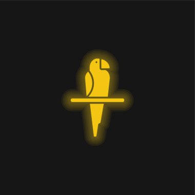 Kuş sarısı parlak neon simgesi