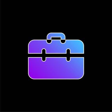 Evrak çantası mavi gradyan vektör simgesi