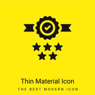 Rozet en az parlak sarı madde simgesi