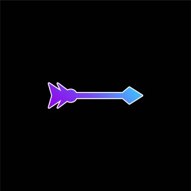 Ok mavi eğimli vektör simgesi