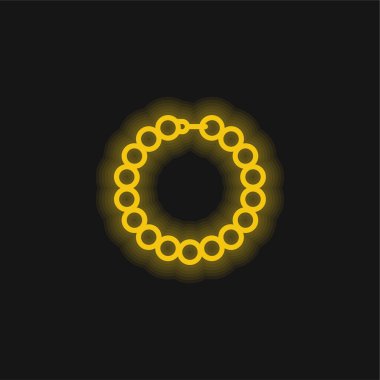 Bilezik sarısı parlak neon simgesi