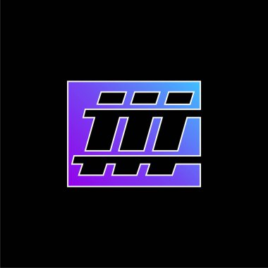 Belo Horizonte Metro Logosu mavi eğimli vektör simgesi