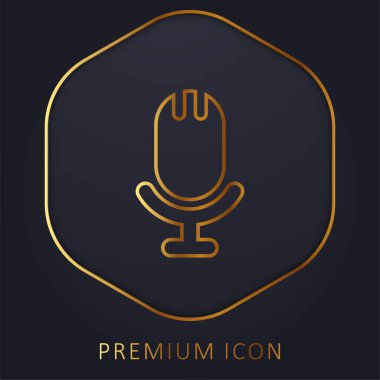 Büyük Mikrofon Altın Hat prim logosu veya simgesi