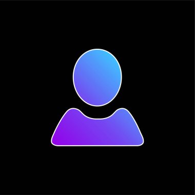 Siyah Kullanıcı Şekli Mavi Gradyan vektör simgesi