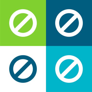 Düz Düz Düz Renk simgesi setini engelle