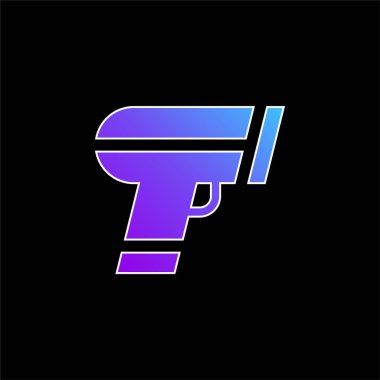 Barkod tarayıcı mavi gradyan vektör simgesi