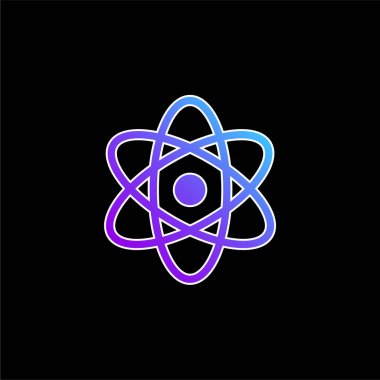 Atom mavi gradyan vektör simgesi