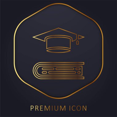 Altın satır premium logosu ya da simgesi