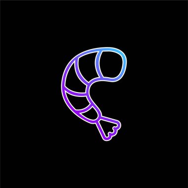 Büyük Karides mavi gradyan vektör simgesi