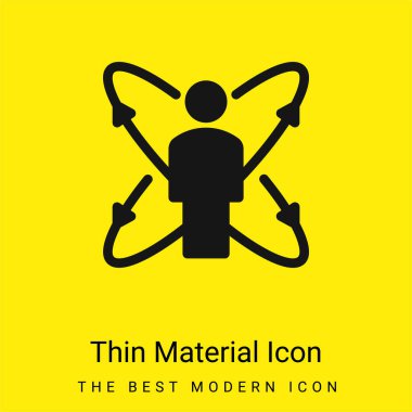 Body Scan minimal bright yellow material icon clipart