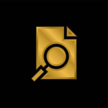 Analiz altın kaplama metalik simge veya logo vektörü