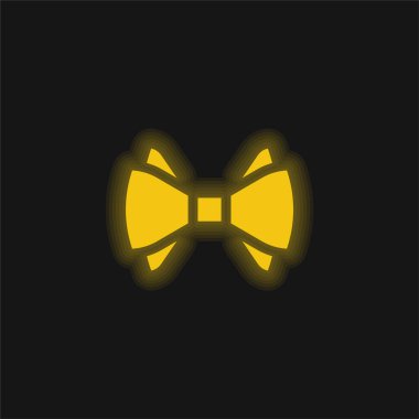 Papyon sarı parlak neon simgesi