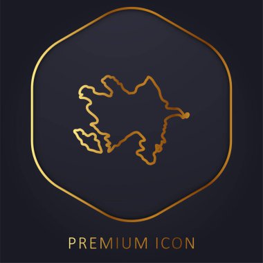 Azerbaycan altın çizgisi prim logosu veya simgesi