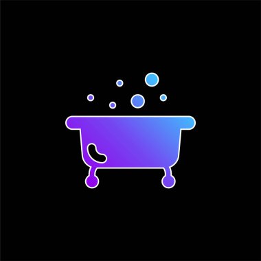 Küvet mavisi gradyan vektör simgesi