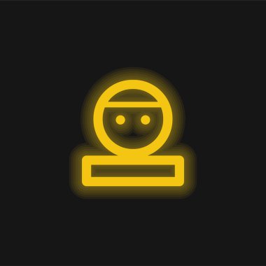 Sarı parlak neon simgesi