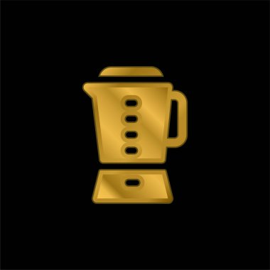 Blender altın kaplama metalik simge veya logo vektörü