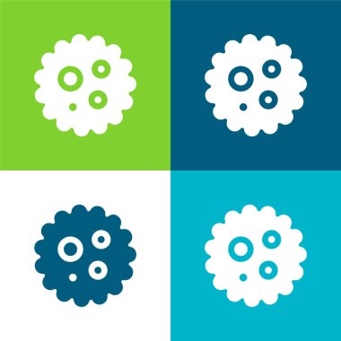 Bakteri Düz Düz Renk en az simge kümesi