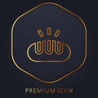 Bread golden line premium logo or icon clipart