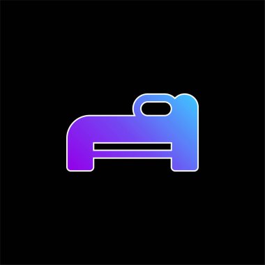 Yatak mavisi gradyan vektör simgesi