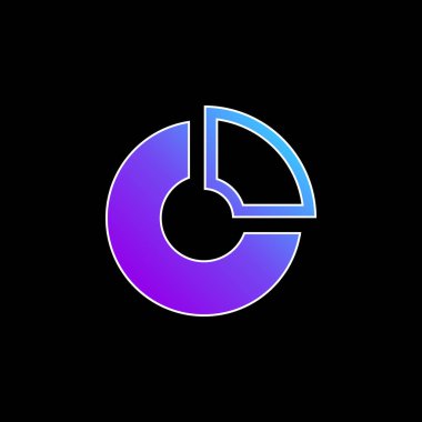 Analitik mavi gradyan vektör simgesi