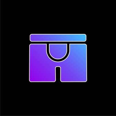 Boksörler mavi gradyan vektör simgesi