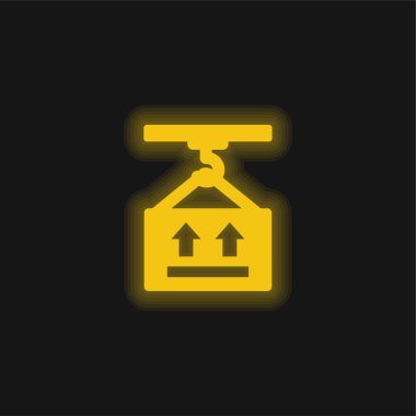Kutu sarısı parlak neon simgesi