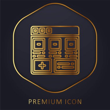 Altın çizgi premium logo veya simge ekle