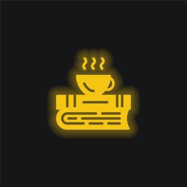 Parlayan sarı neon simgesini kır