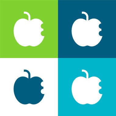 Apple Düz 4 renk en küçük simge kümesi