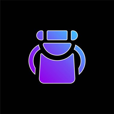 Sırt çantası mavi gradyan vektör simgesi