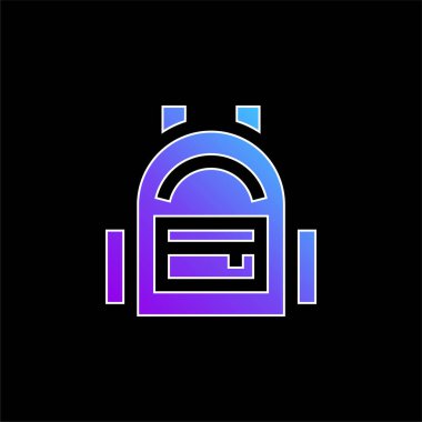 Sırt çantası mavi gradyan vektör simgesi