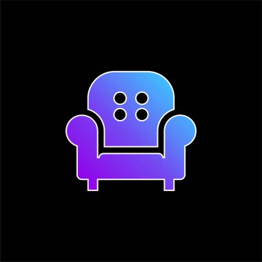 Koltuk mavisi gradyan vektör simgesi