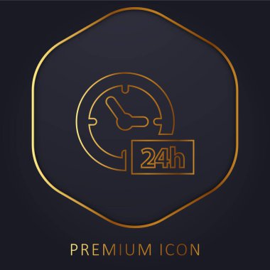 24 Saat Sembol Altın Hat prim logosu veya simgesi