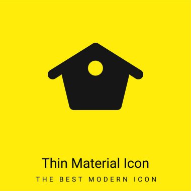 Birds Home minimal bright yellow material icon clipart
