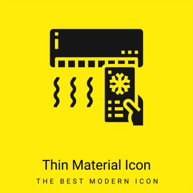 Air Conditioner minimal bright yellow material icon clipart