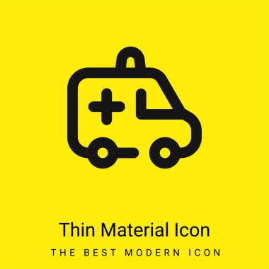 Ambulans en düşük düzeyde parlak sarı malzeme simgesi